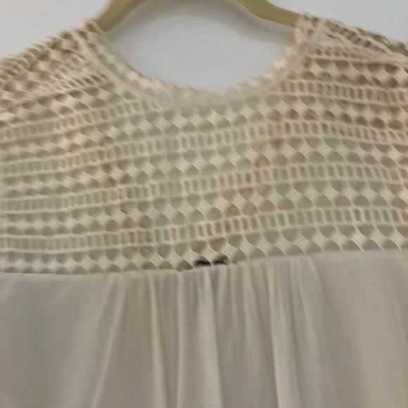 Joie Sheer Silk Top With Crochet Detail - Picture 7 of 10